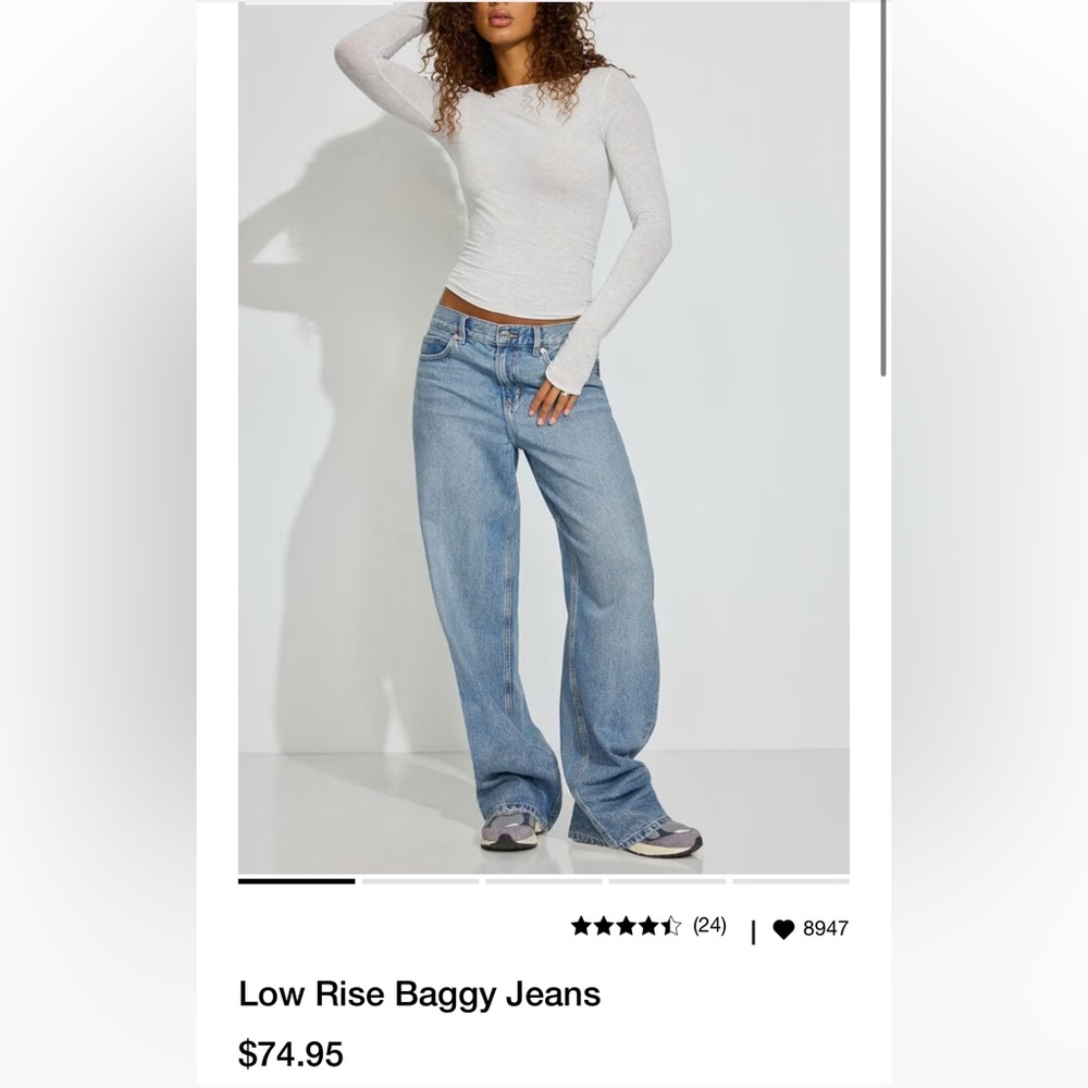 Low Rise Baggy Jeans